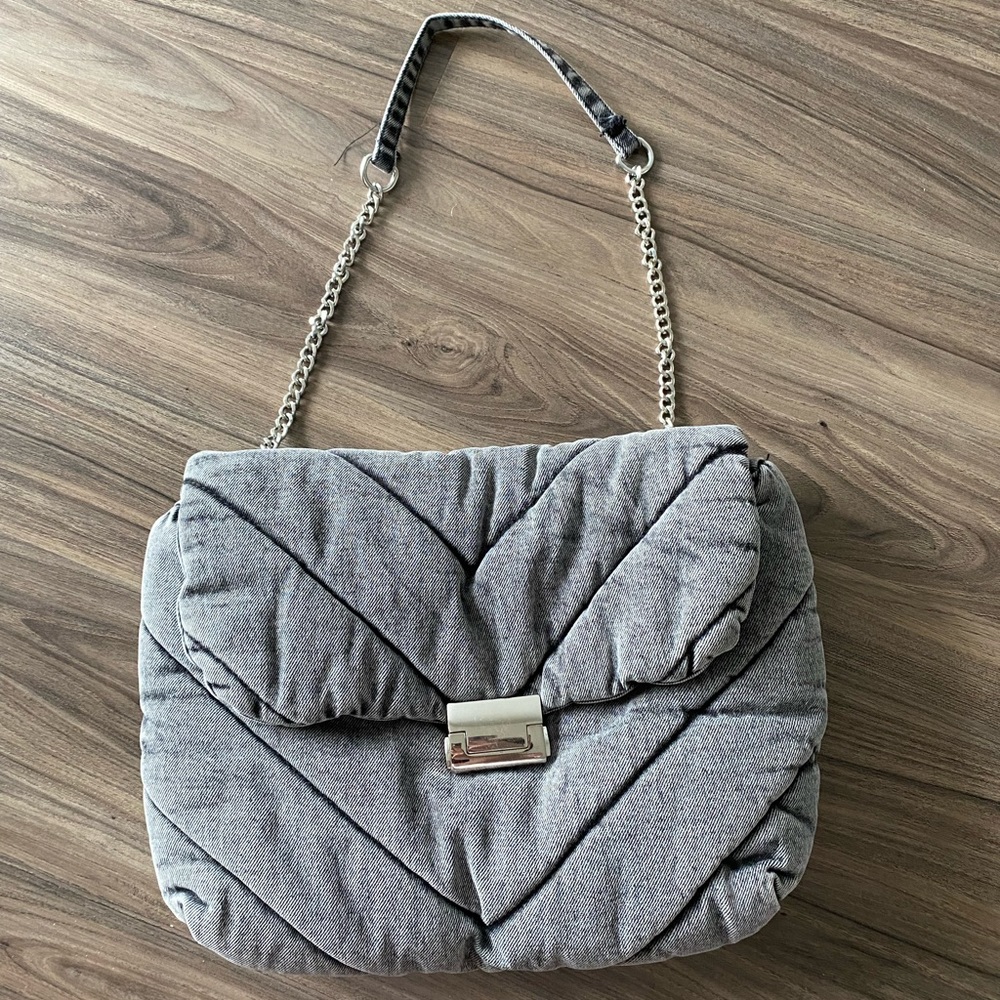 ZARA QUILTED DENIM BAG